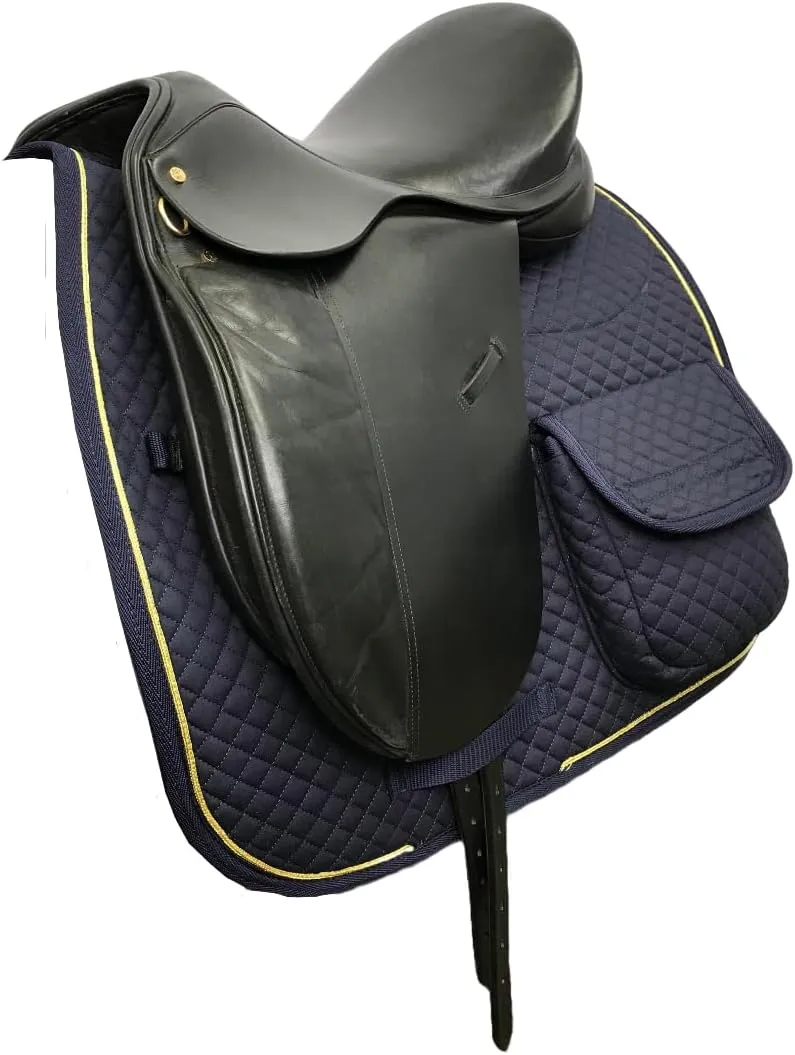 Derby Originals Premium Half Fleece Lined All Purpose & Dressage English Saddle Pads with Pockets