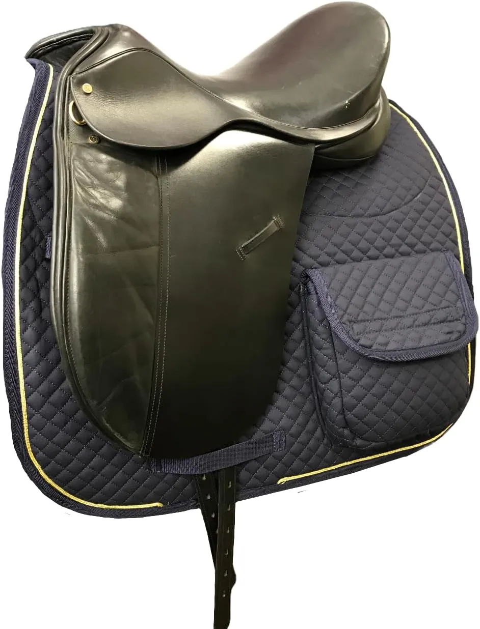 Derby Originals Premium Half Fleece Lined All Purpose & Dressage English Saddle Pads with Pockets
