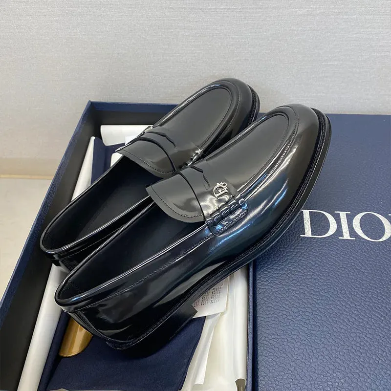 DI OR HOMME LOGO LOAFER - BLACK