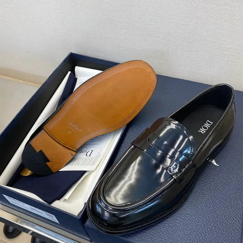 DI OR HOMME LOGO LOAFER - BLACK
