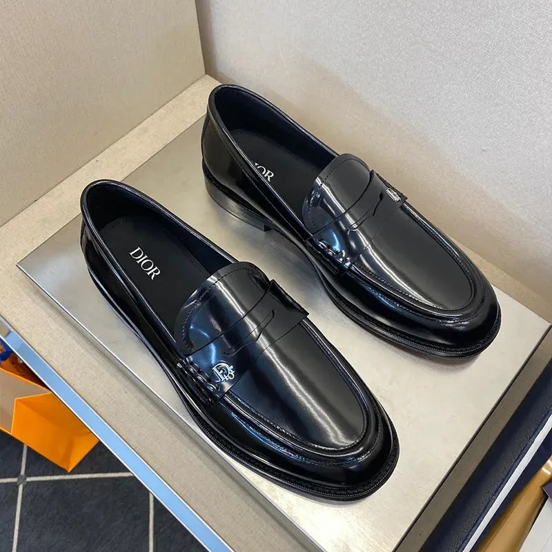DI OR HOMME LOGO LOAFER - BLACK