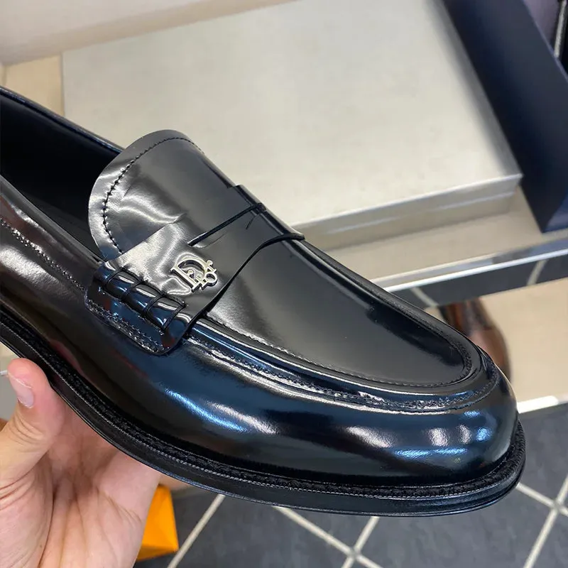 DI OR HOMME LOGO LOAFER - BLACK