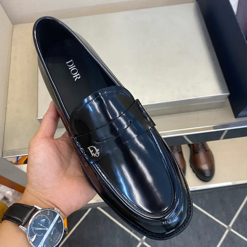 DI OR HOMME LOGO LOAFER - BLACK