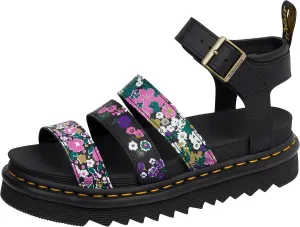 Dr. Martens Women's Blaire Fisherman Sandal, Black Hydro Print, 8