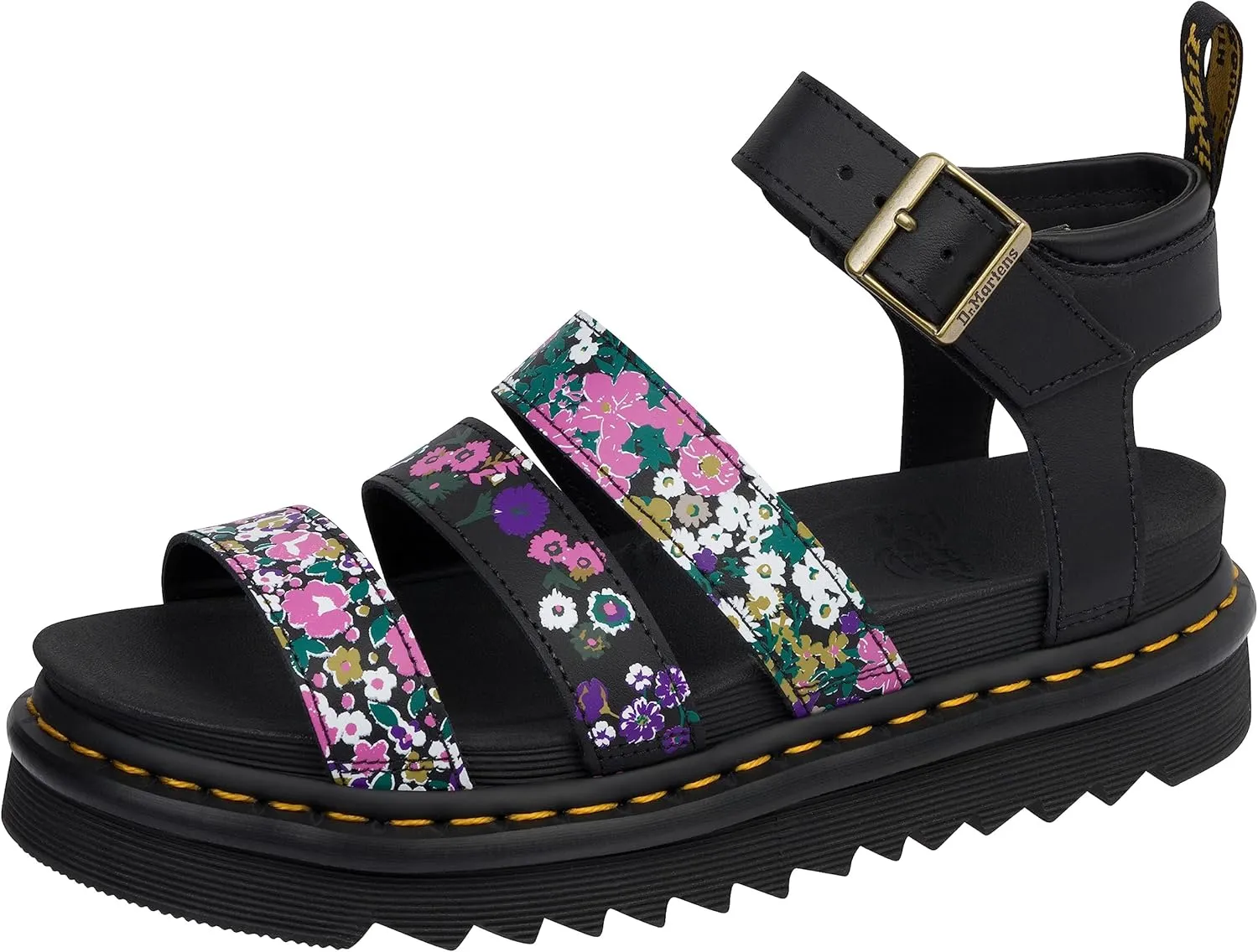 Dr. Martens Women's Blaire Fisherman Sandal, Black Hydro Print, 8