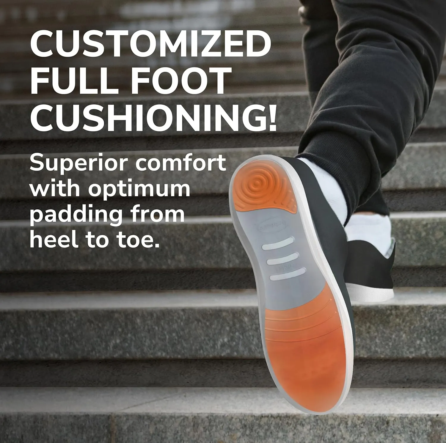 Dr. Scholl's Custom FiT Comfort – Plantar Fasciitis Insoles, Orthotics Shoe Inserts with Arch Support for Men & Women, Suitable for 220  lbs, Stay on Your Feet All-Day with Optimum Cushioning, CF760