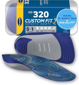 Dr. Scholl’s Custom Fit Orthotics 3/4 Length Inserts CF 320, 5-in-1 All-Day Pain Relief for Feet, Lower Back, Knees, Heel & Plantar Fasciitis, Arch Support Shoe Insoles for Men Women, FSA HSA Eligible