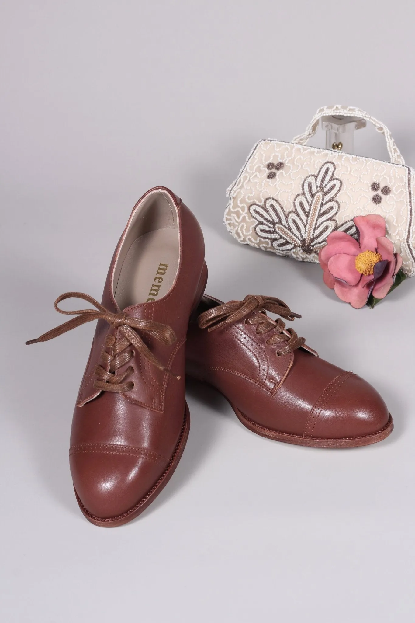 Everyday flat Derby shoes - 40s - Brown - Eleanor
