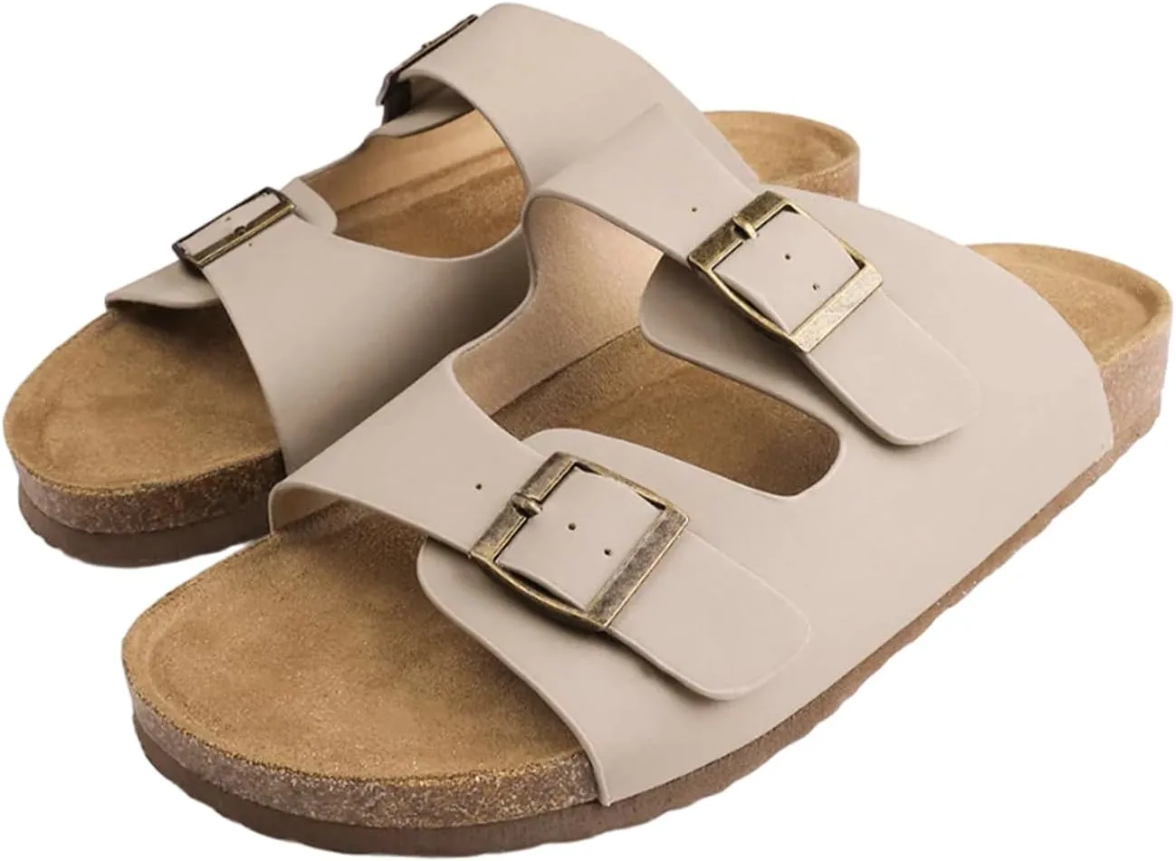 [Fashion Thirsty] Where´s That From Women's Willow Sandals Nubuck Buckle Detail Flat Women Sandals