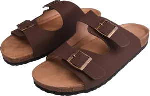 [Fashion Thirsty] Where´s That From Women's Willow Sandals Nubuck Buckle Detail Flat Women Sandals
