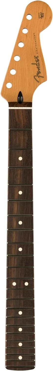 Fender Stratocaster Guitar Neck, Satin Roasted Maple, 22 Jumbo Frets, Flat Oval Shape Electric Guitar Neck, Rosewood Fingerboard
