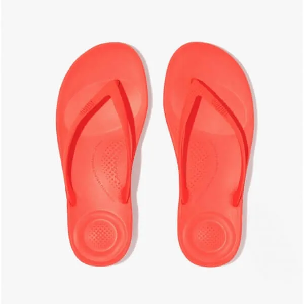 FitFlop iQUSHION ERGONOMIC Womens Flip-Flops Neon Orange