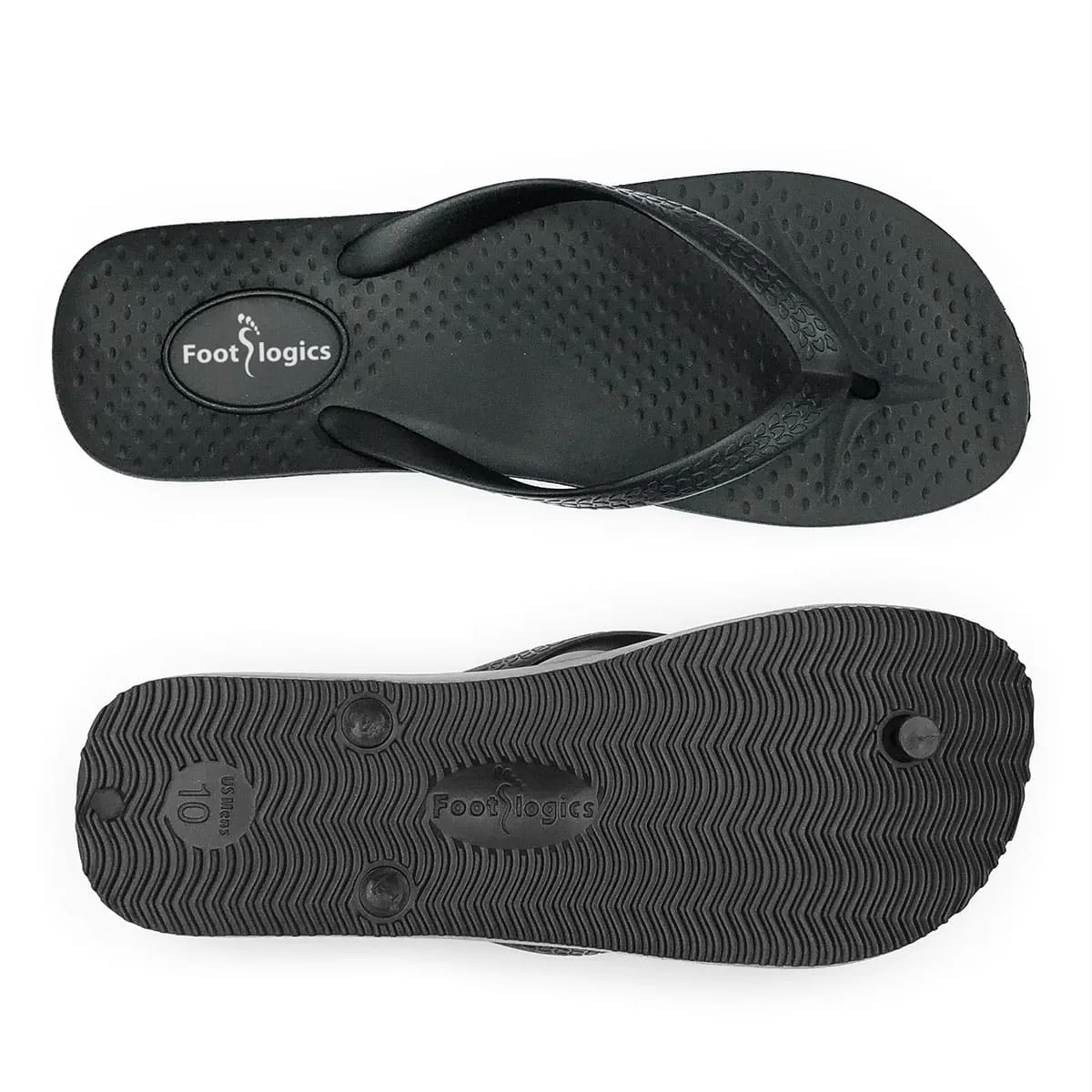 Footlogics Men's Thong – Black