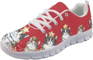 FOR U DESIGNS Vintage Rose Floral Print Women's Fashion Sneaker Comfortable Walking Running Shoes