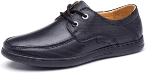 Formal Shoes Dress Oxford for Men Lace Up Round Apron Toe Derby Shoes Cowhide Non Slip Resistant Anti-Slip Block Heel Party Suitable for Many Occasions