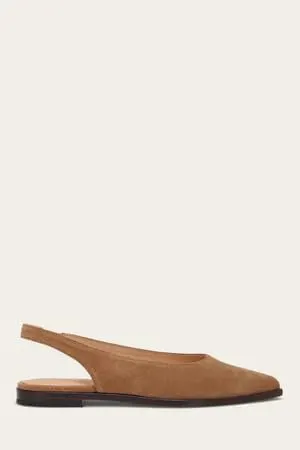 Frye Kenzie Slingback Flat for Women - Comfortable and Stylish Flats-Sandal with Adjustable Strap and Cushioned Insole