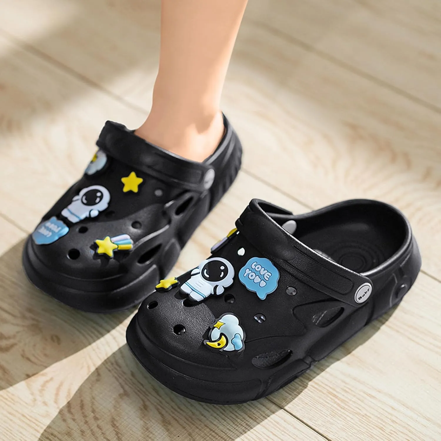 Garden Shoes Summer Boys Unisex Pattern Children's Shoes Lining Clog Children's Slides Sandal
