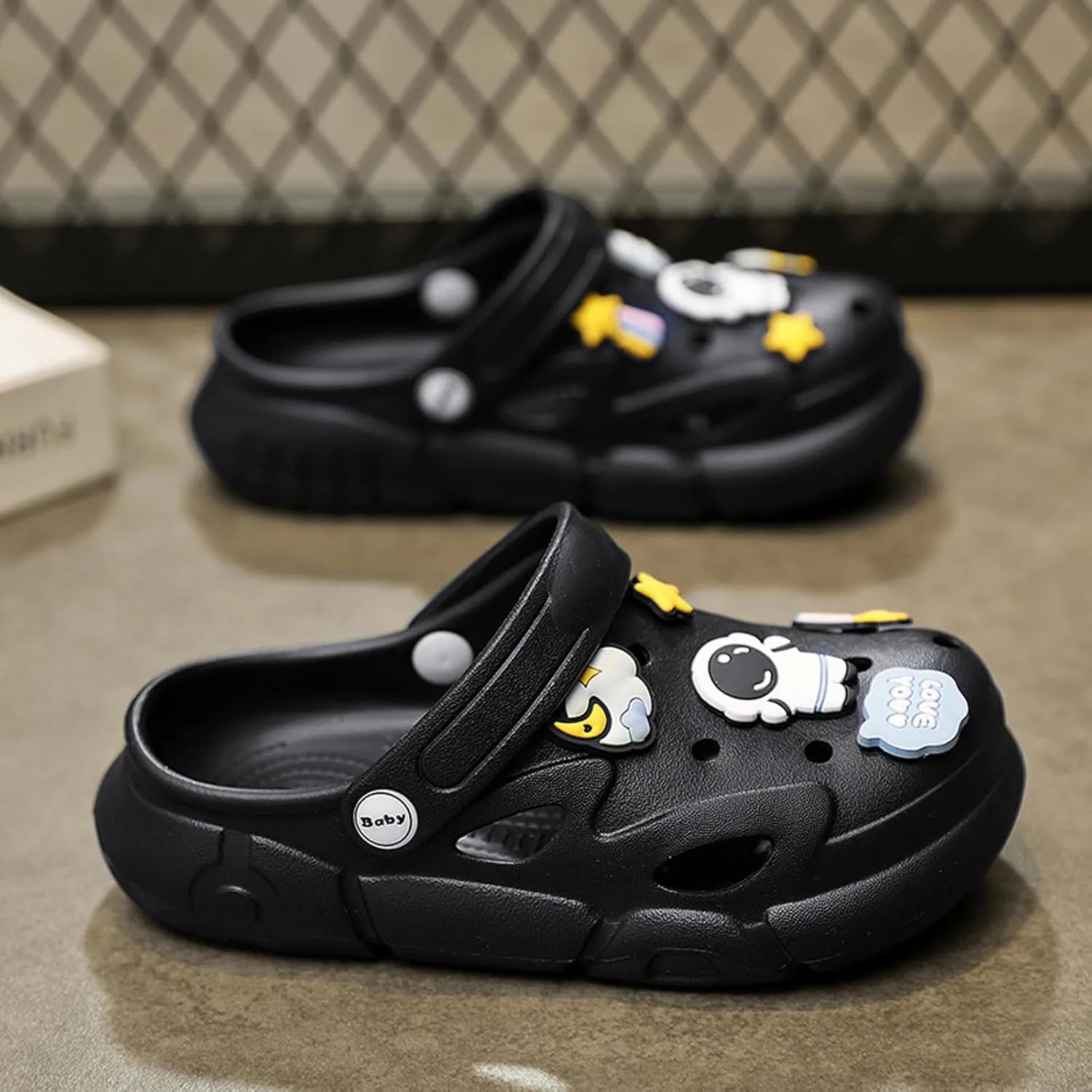Garden Shoes Summer Boys Unisex Pattern Children's Shoes Lining Clog Children's Slides Sandal