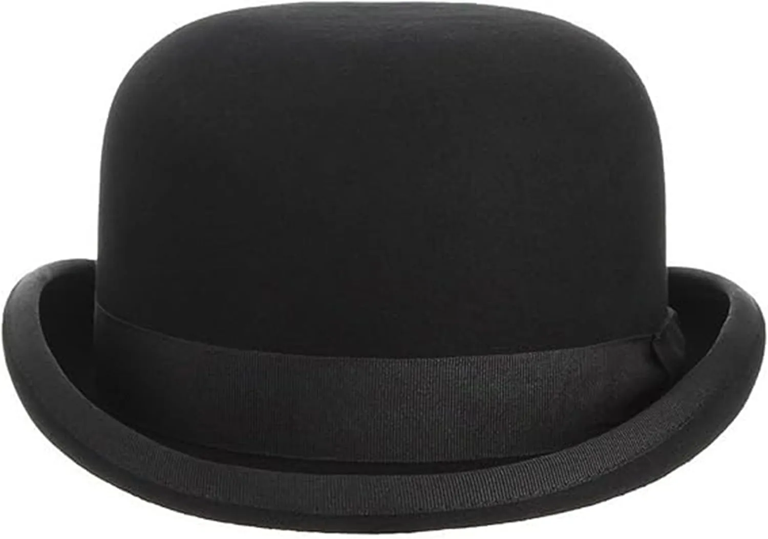 GEMVIE Black Wool Derby Hat Bowler Hat for Men Women Vintage Costumes
