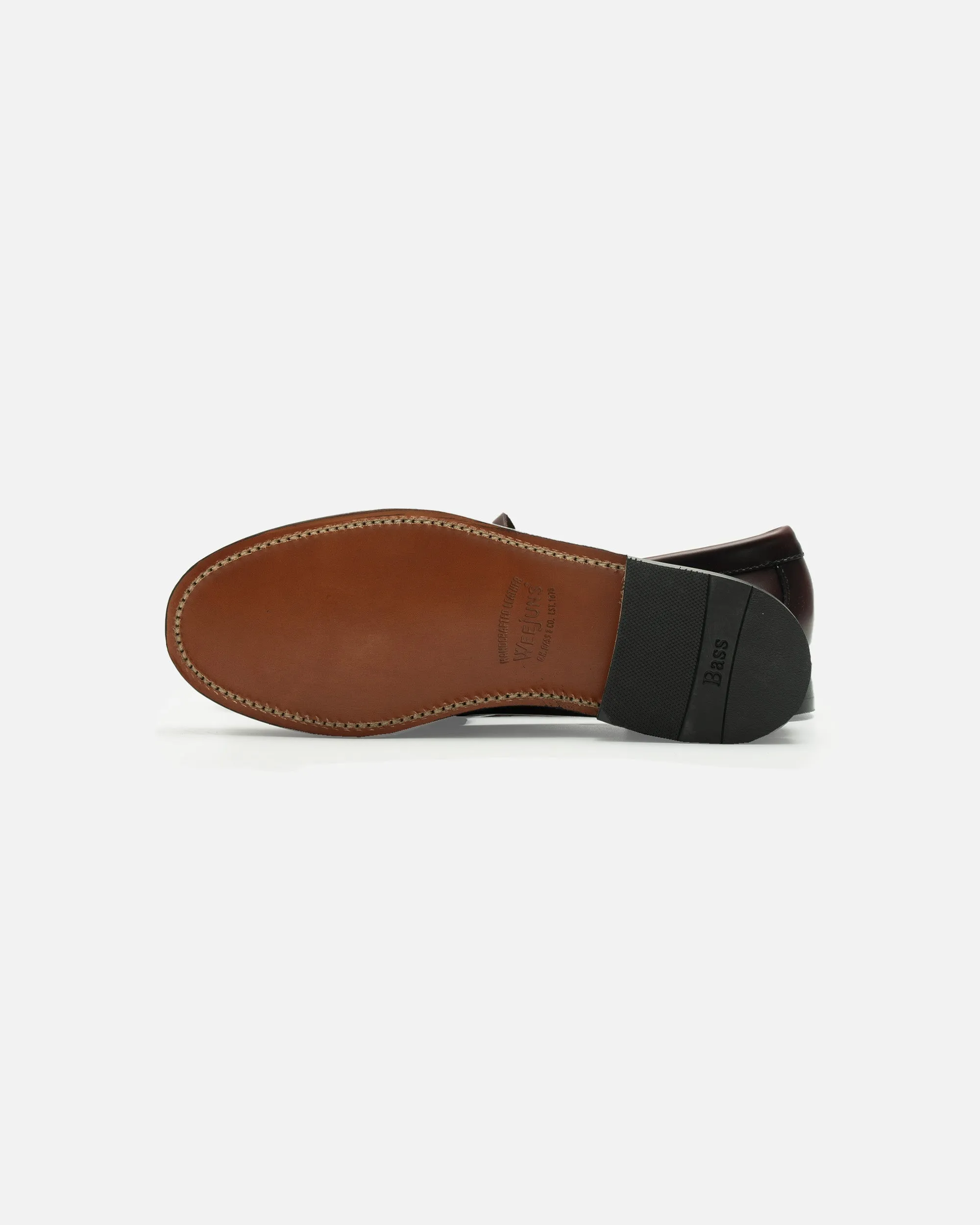 G.H. Bass WEEJUN HERITAGE Lincoln Moc Horsebit Loafer Wine Leather
