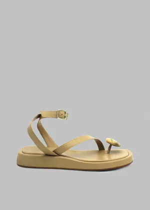 GIA x RHW Rosie Flat Wrap Sandal - Taupe