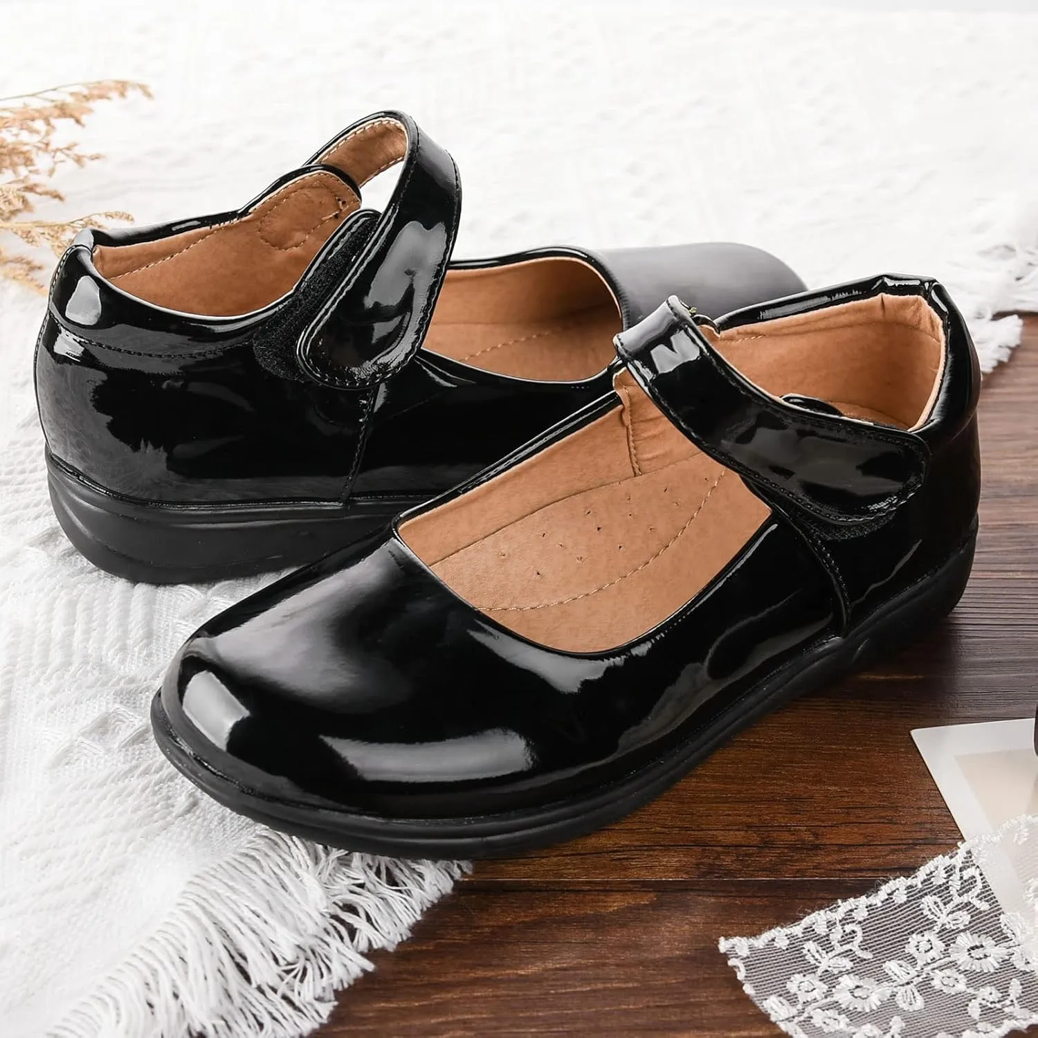 Girls School Uniform Shoes Mary Janes Party Show Dress Flat