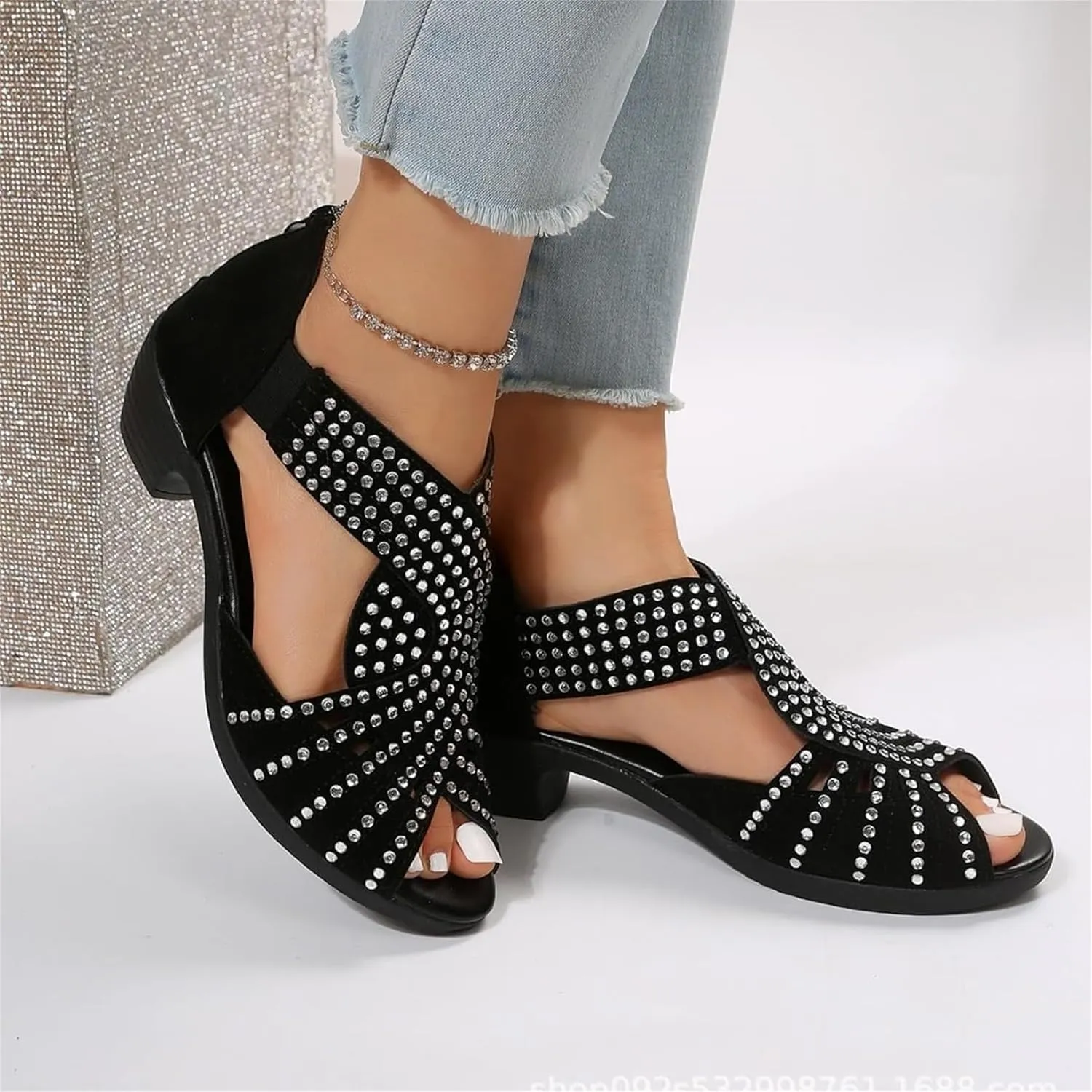 Glowstep Orthopedic Sandals for Women Orthopedic Low Heel Cut-Out Sandals Arch Support Non-Slip Shoes