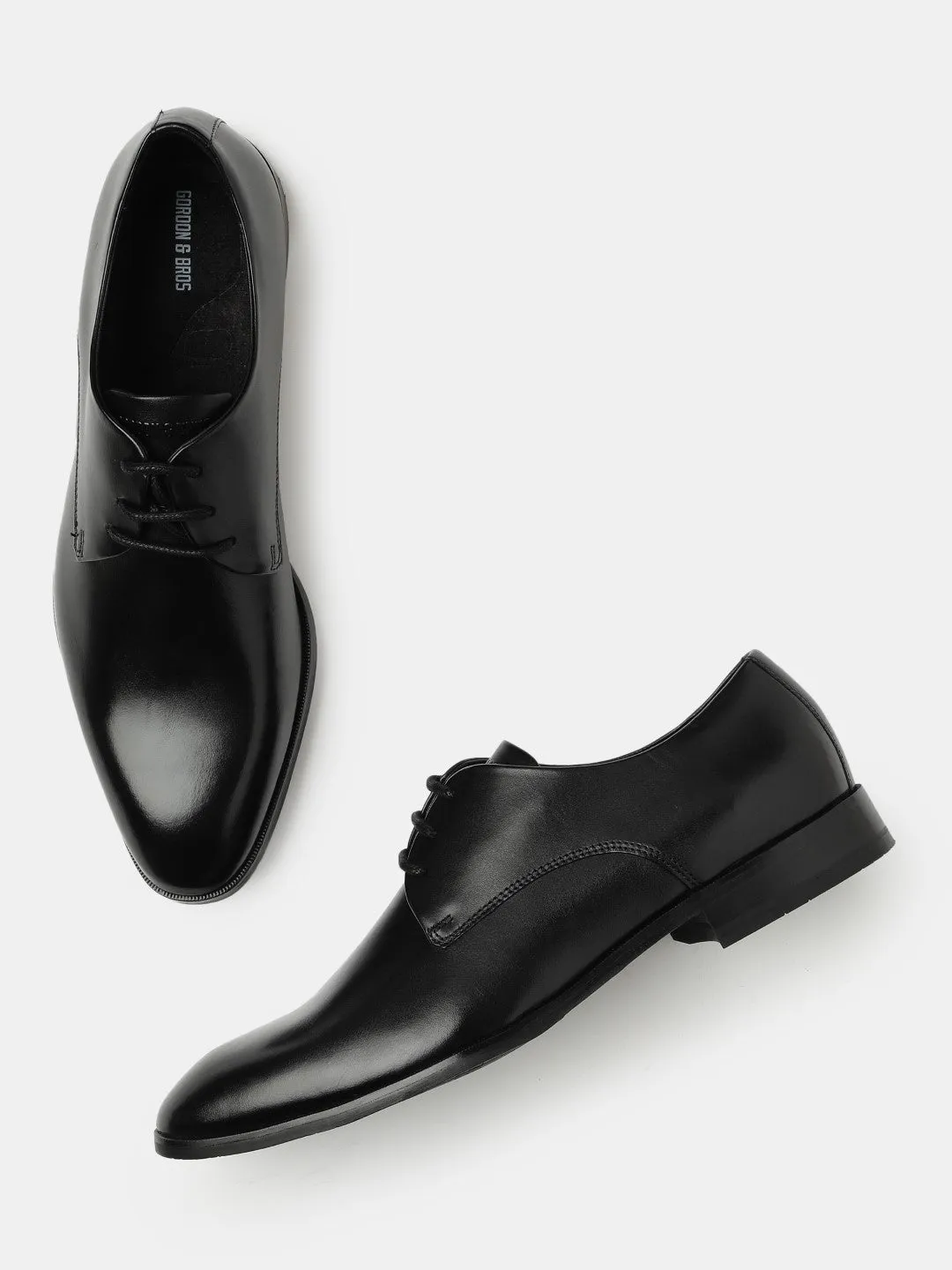 Gordon And Bros Black Men Derby Lace Up Shoes
