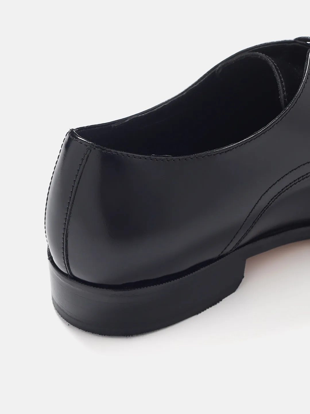Gordon And Bros Hi-Shine Black Men Plain Derby Lace Up Shoes