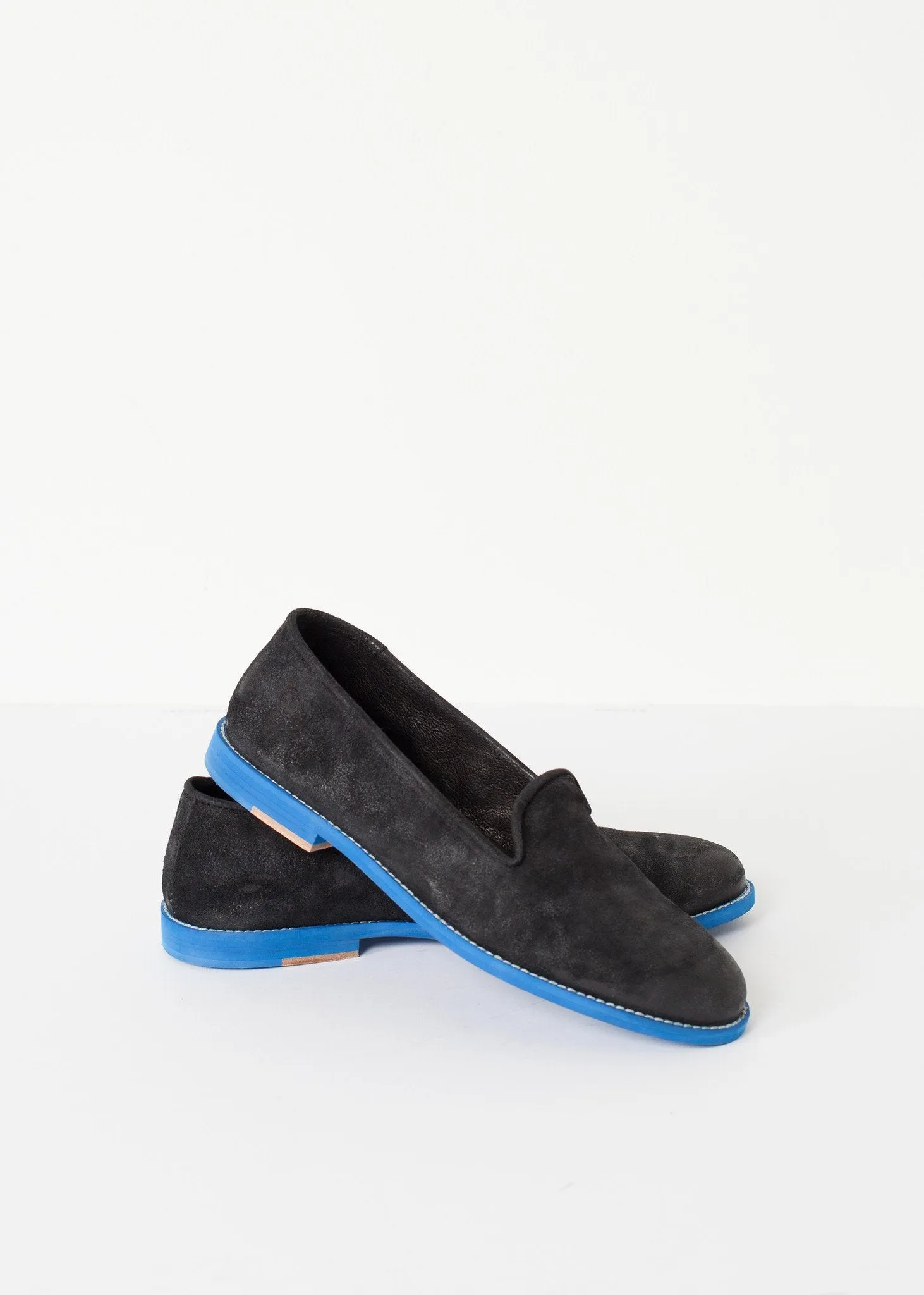 Hassle-free returns Loafers Suede Black/Blue - Voice-activated