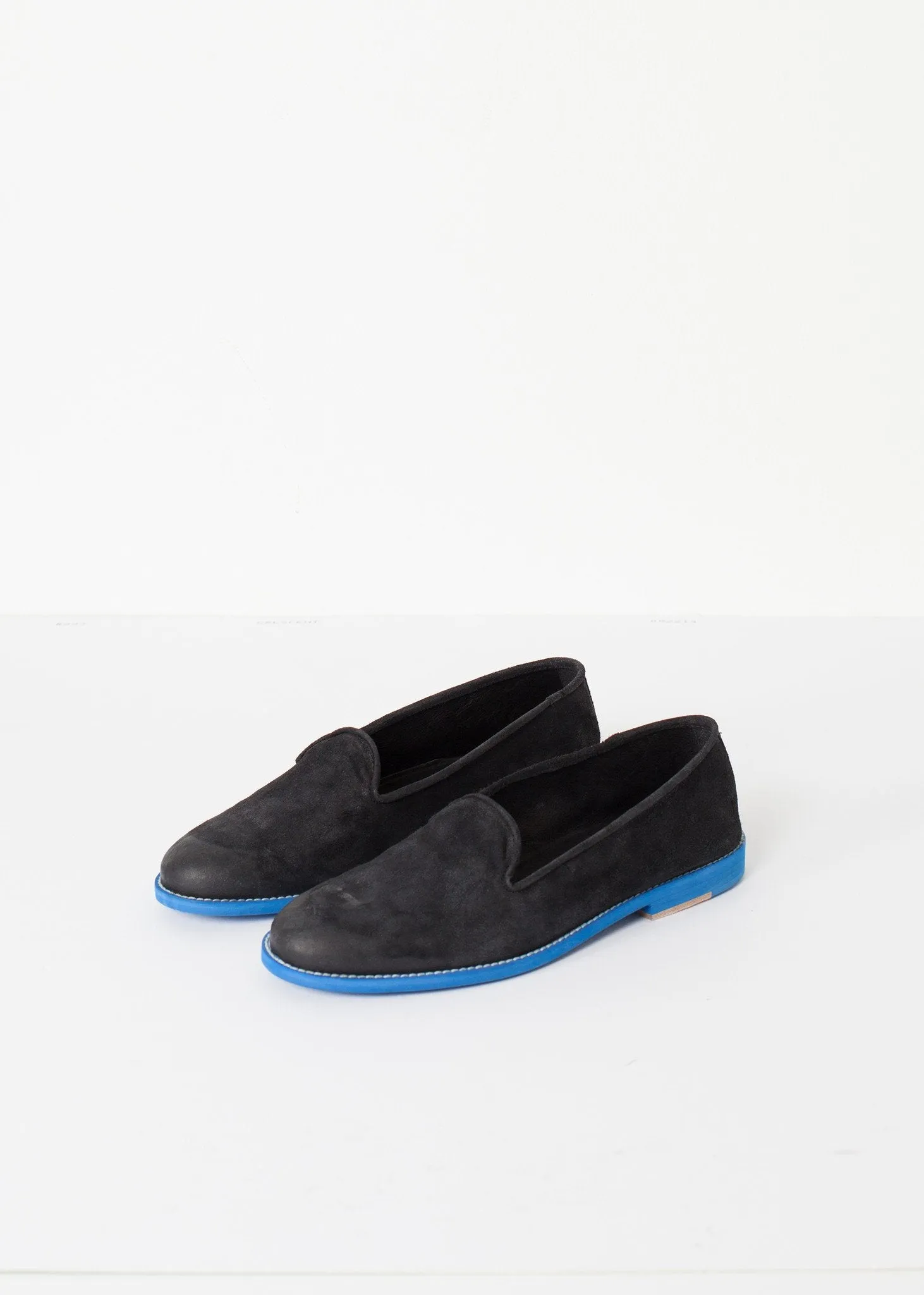 Hassle-free returns Loafers Suede Black/Blue - Voice-activated