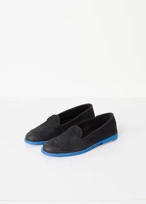 Hassle-free returns Loafers Suede Black/Blue - Voice-activated