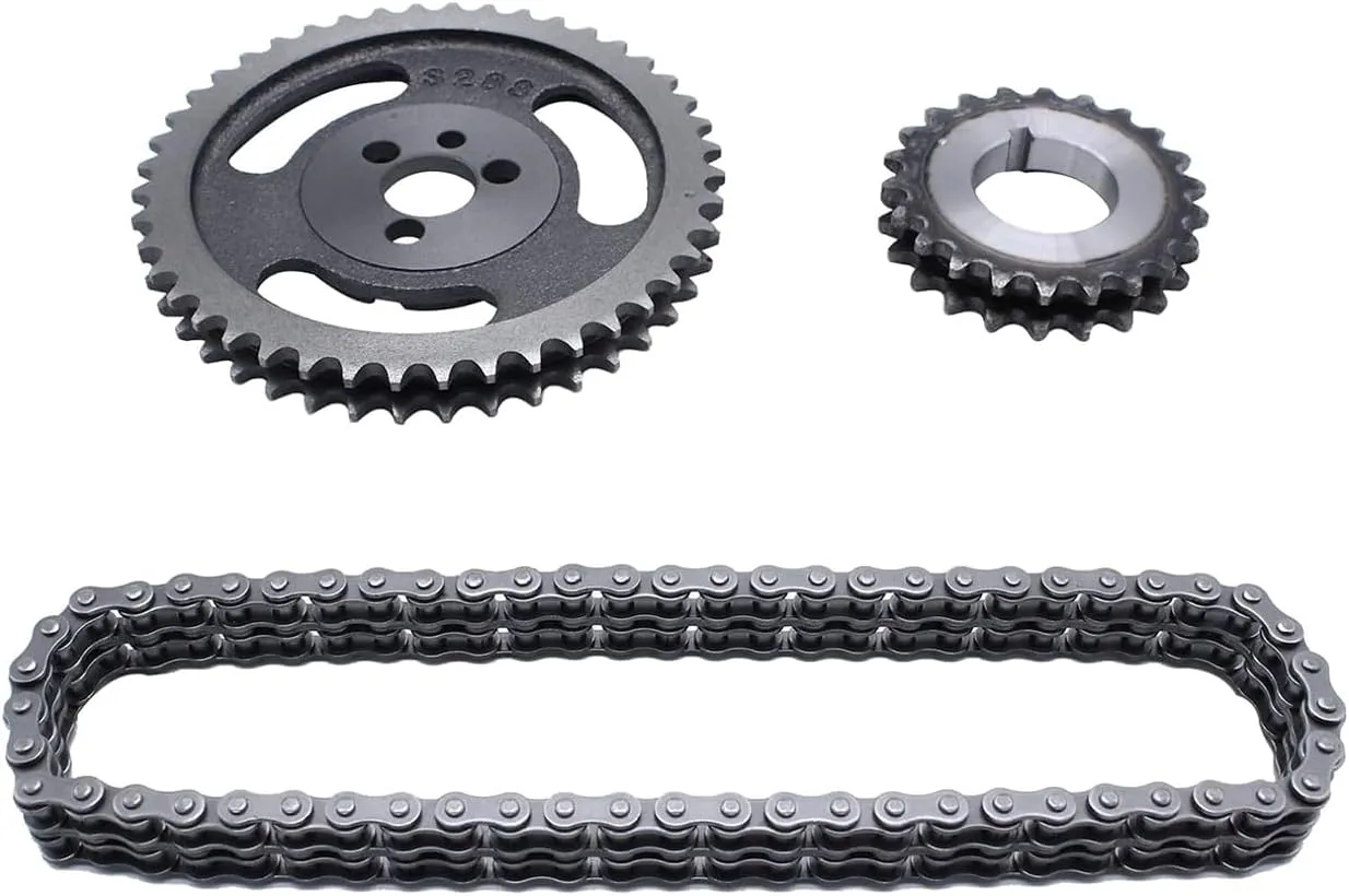 HD Double Roller Timing Chain Set Compatible for Chevrolet SBC 5.7L 283 305 327 350 383 400