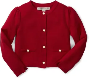 Hope & Henry Girls' Milano Stitch Cardigan Sweater