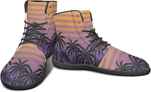 Howilath Hawaiian Coconut Tree High Top Shoes Minimalist Shoes Men Waterproof Running Cross Training Shoe