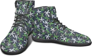 Howilath Hawaiian Coconut Tree High Top Shoes Minimalist Shoes Men Waterproof Running Cross Training Shoe