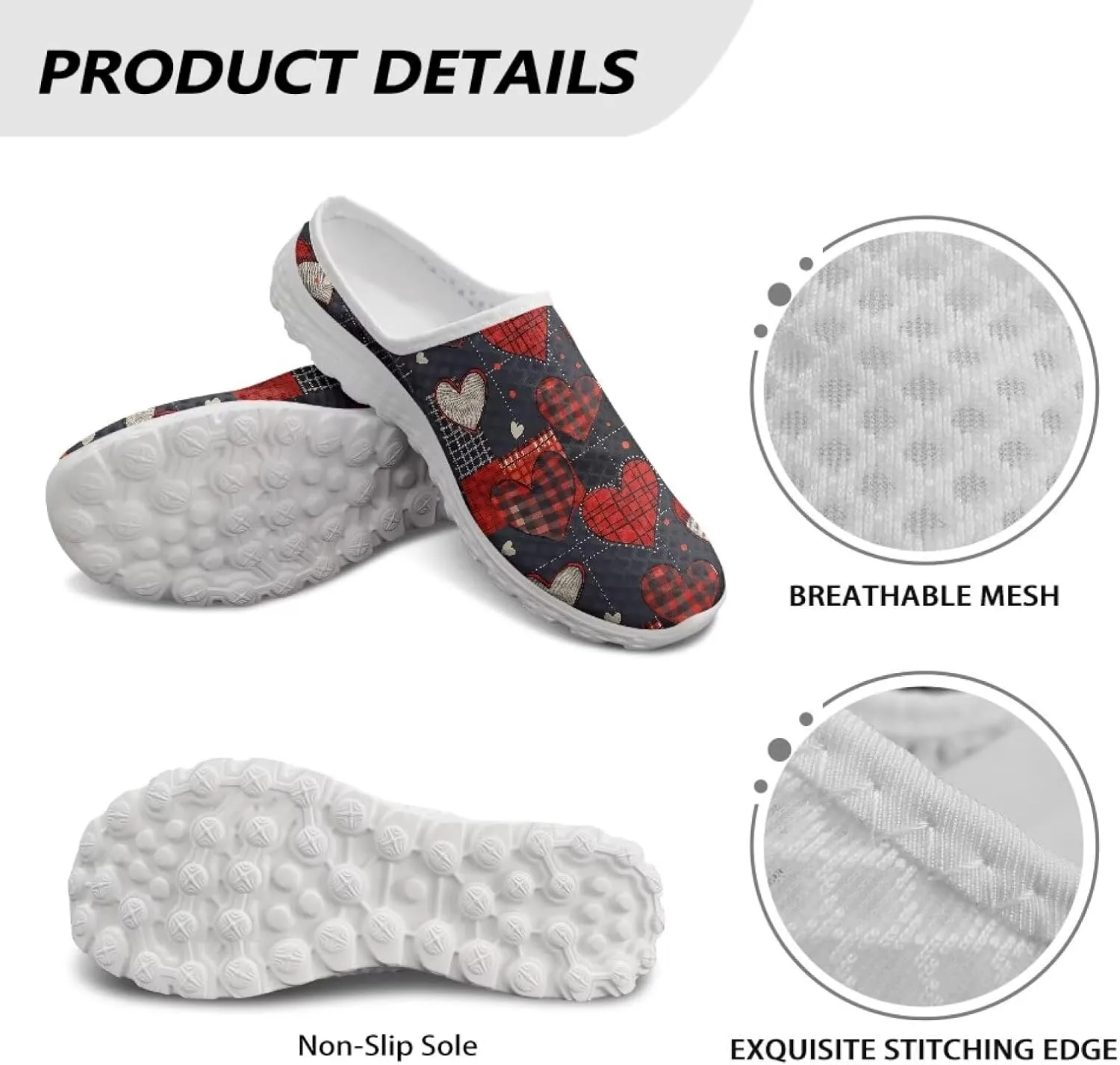 Howilath Womens Garden Shoes Clogs Soft Mules Non-Slip Garden Work Shoes with Arch Support EVA Flat Sandals for Casual