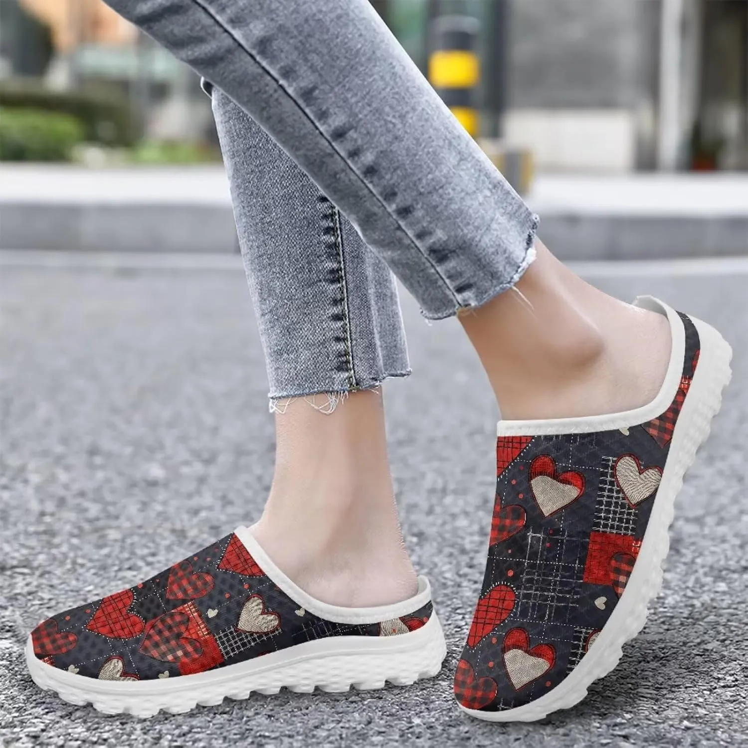 Howilath Womens Garden Shoes Clogs Soft Mules Non-Slip Garden Work Shoes with Arch Support EVA Flat Sandals for Casual