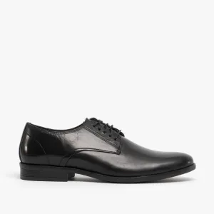 Hush Puppies OSCAR Mens Leather Derby Shoes Black