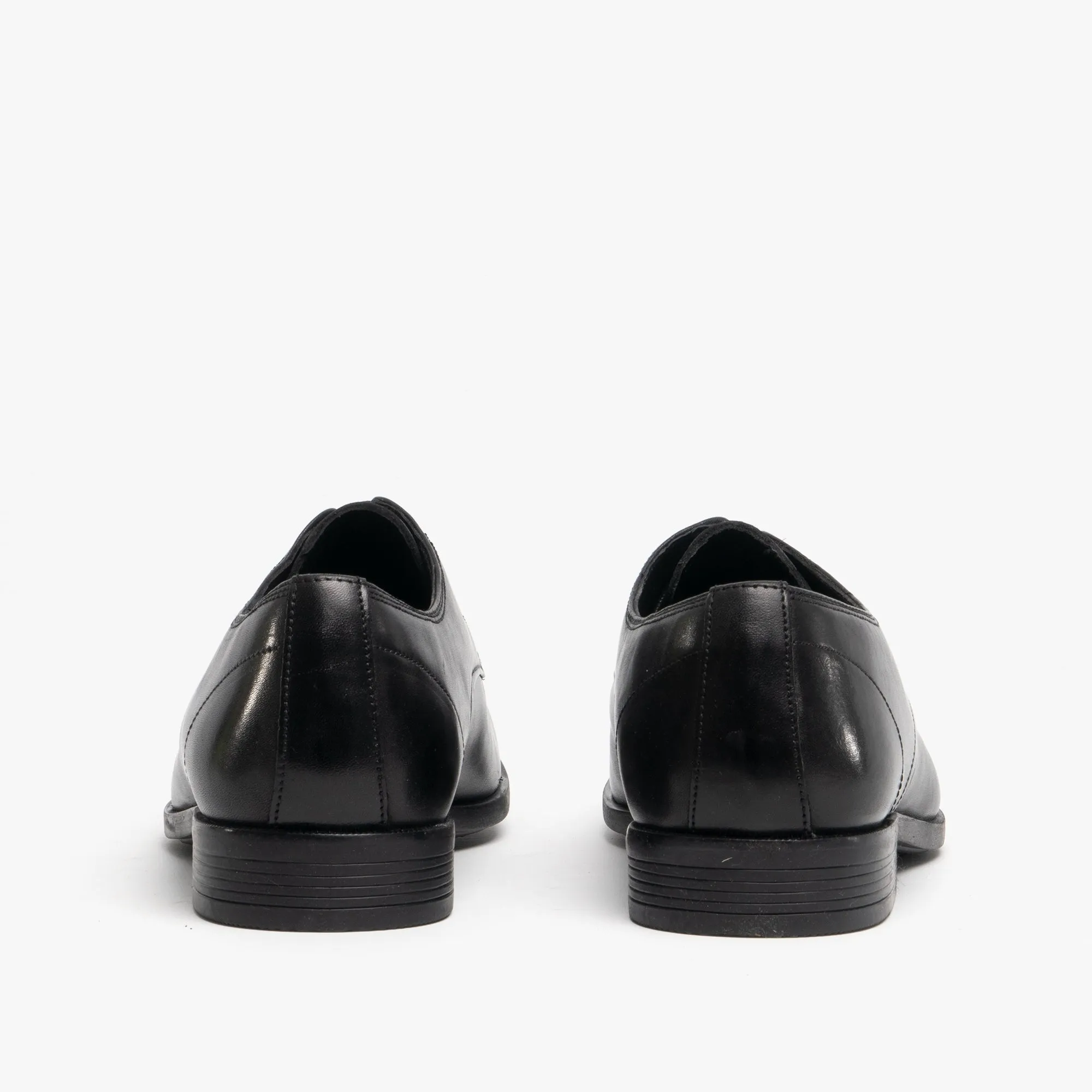 Hush Puppies OSCAR Mens Leather Derby Shoes Black