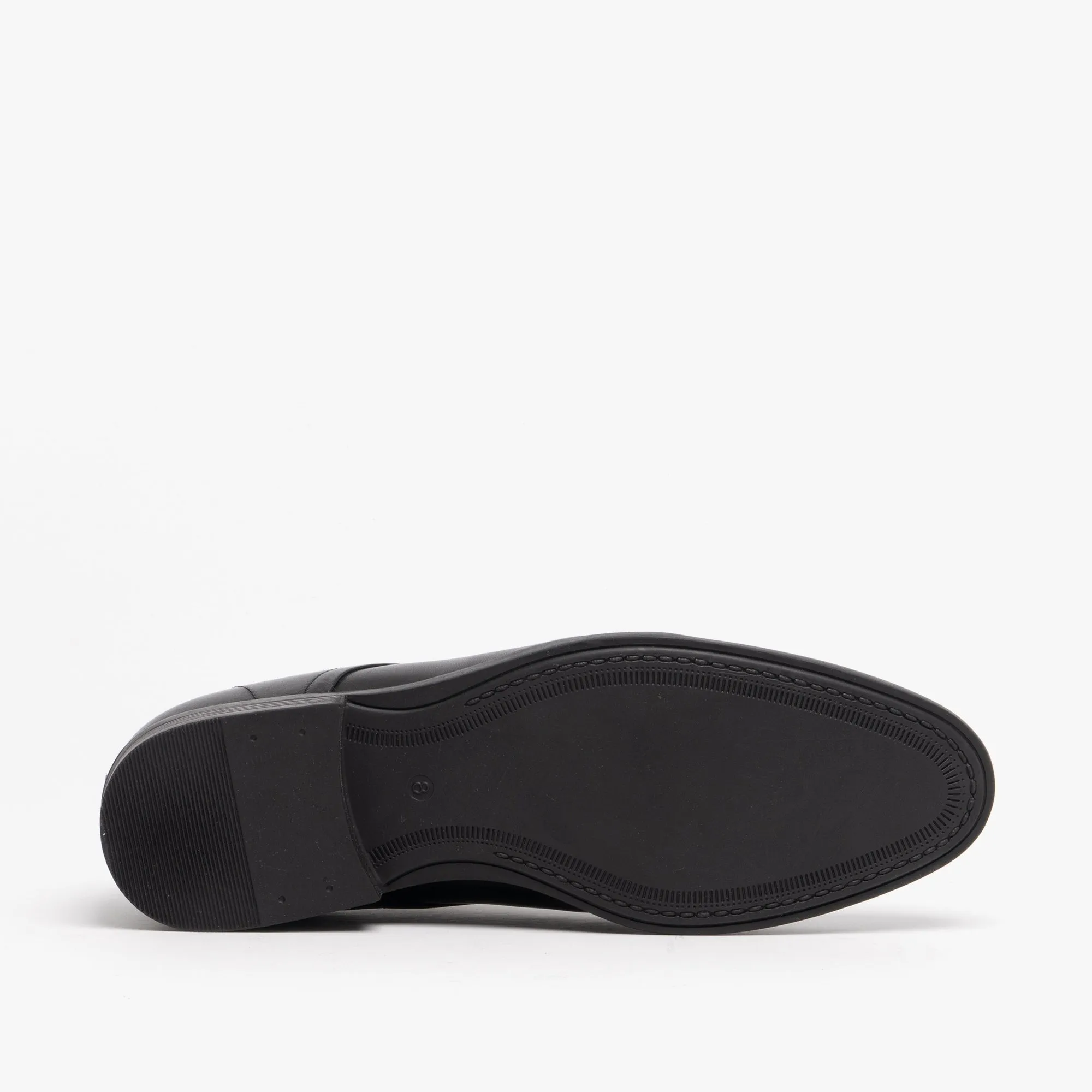 Hush Puppies OSCAR Mens Leather Derby Shoes Black