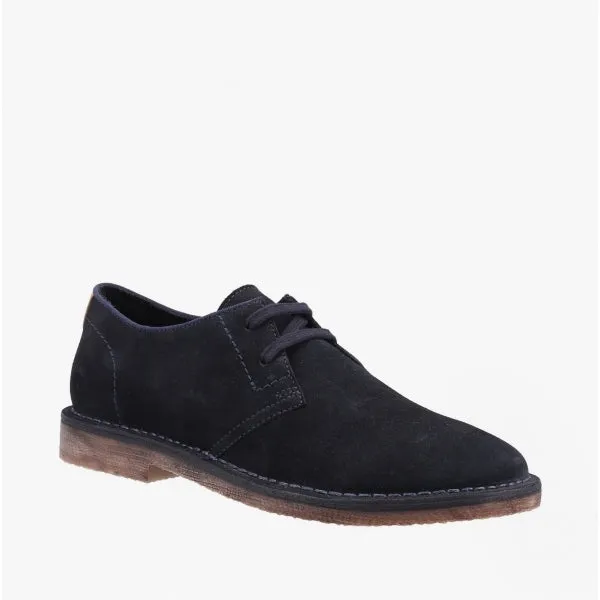 Hush Puppies SCOUT Mens Suede Leather Derby Shoes Navy
