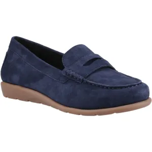 Hush Puppies Shelby Suede Suede Women's Navy Loafers