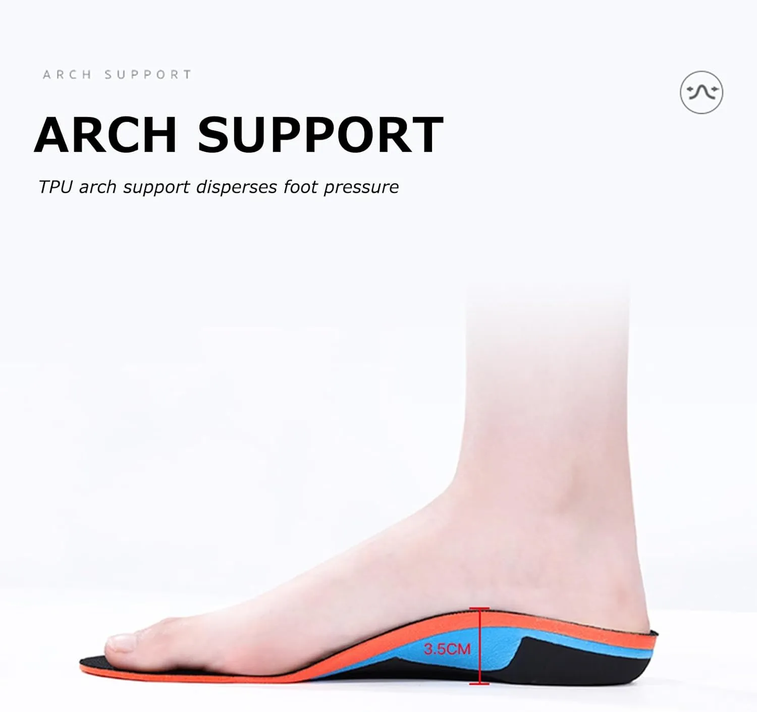 Insole Arch Support Insole Insole for Men Soul Insole Cushion Shock Absorbing Plantar Fasciitis Insole Breathable and Sweat-Absorbing Insole for Flat Feet for Sports Basketball (9.5-10.5W/8.5-9.5M)