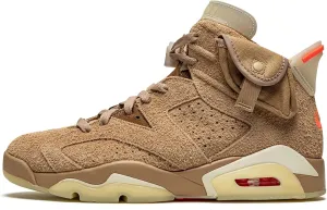 Jordan Mens Air Jordan 6 Retro DH0690 200 Travis Scott - British Khaki - Size 9.5