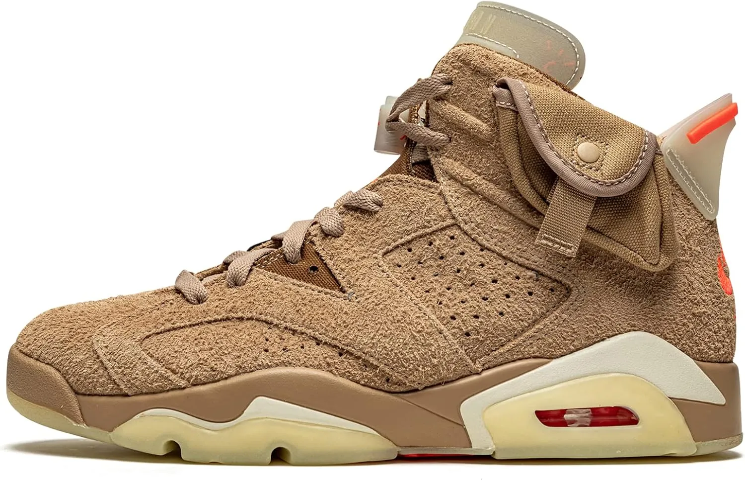 Jordan Mens Air Jordan 6 Retro DH0690 200 Travis Scott - British Khaki - Size 9.5