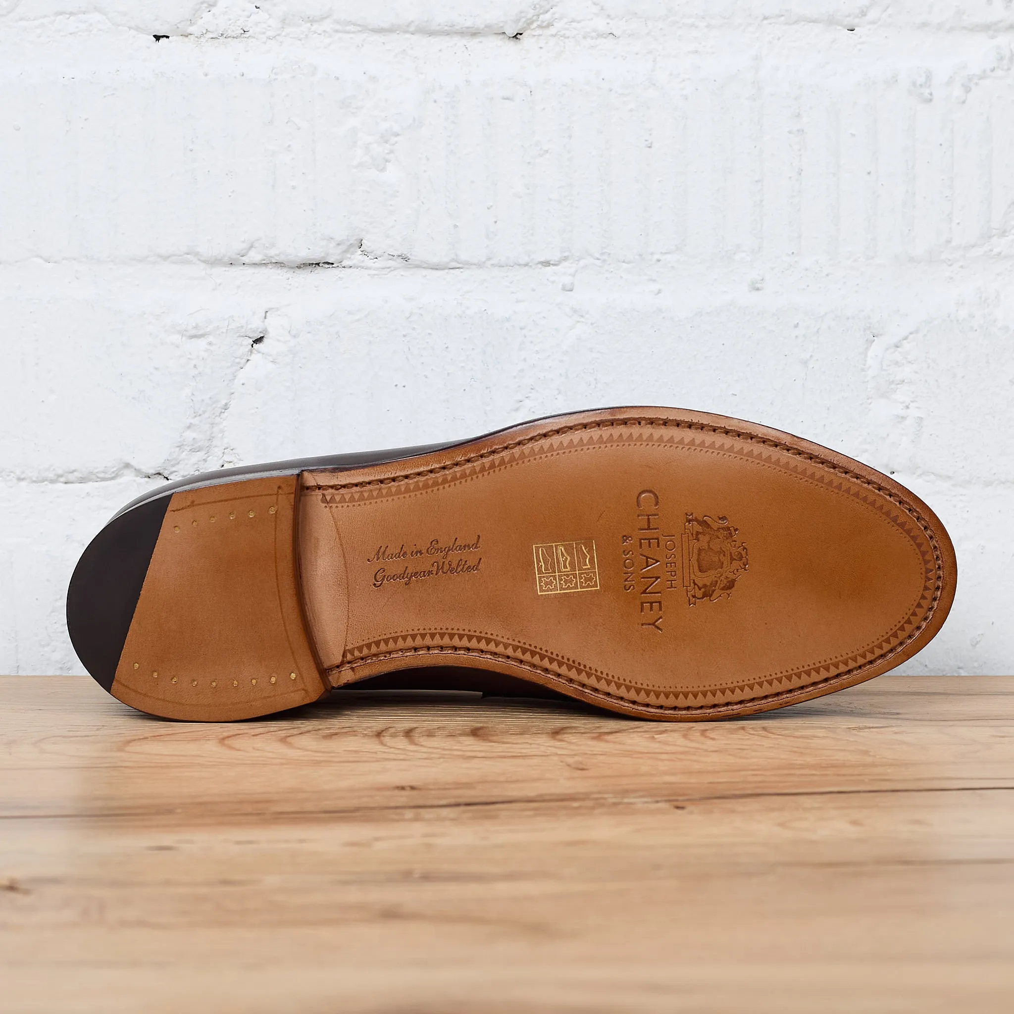 joseph cheaney & sons | hudson penny loafer in mocha calf leather