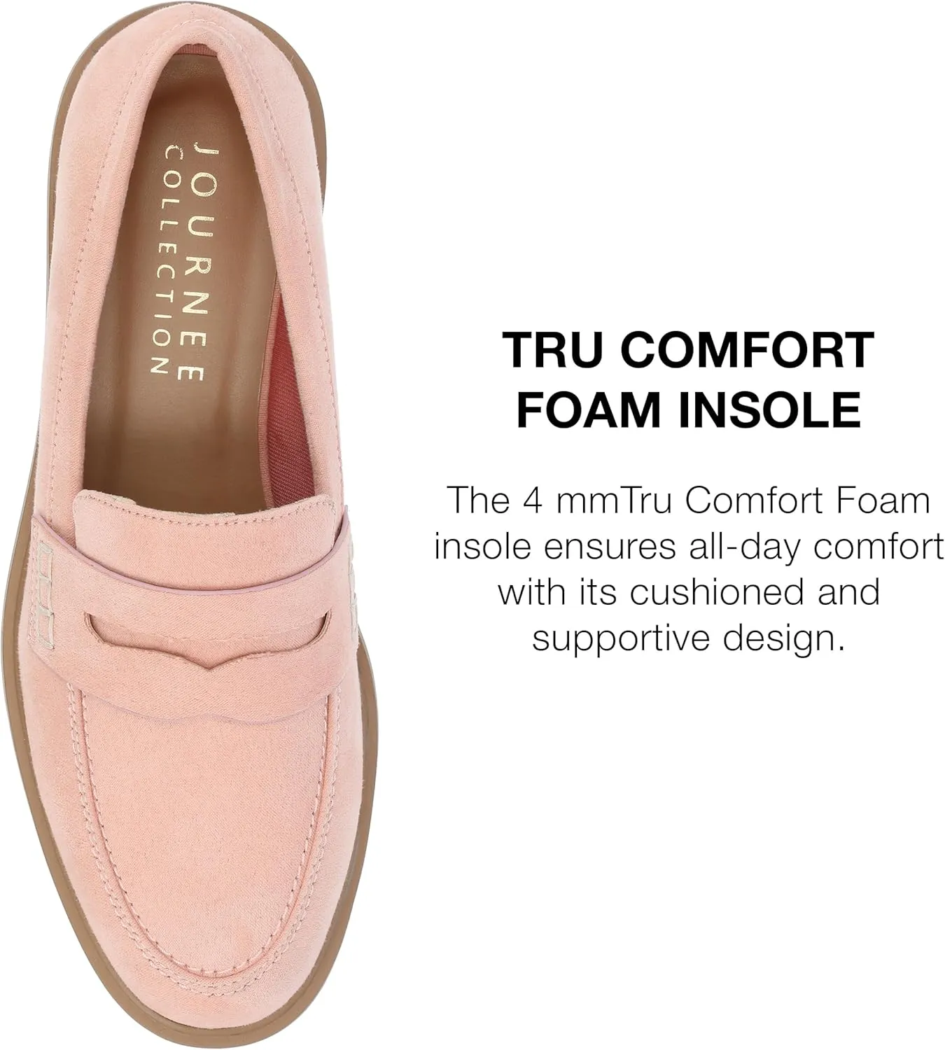 Journee Collection Womens Padded Insole Loafers