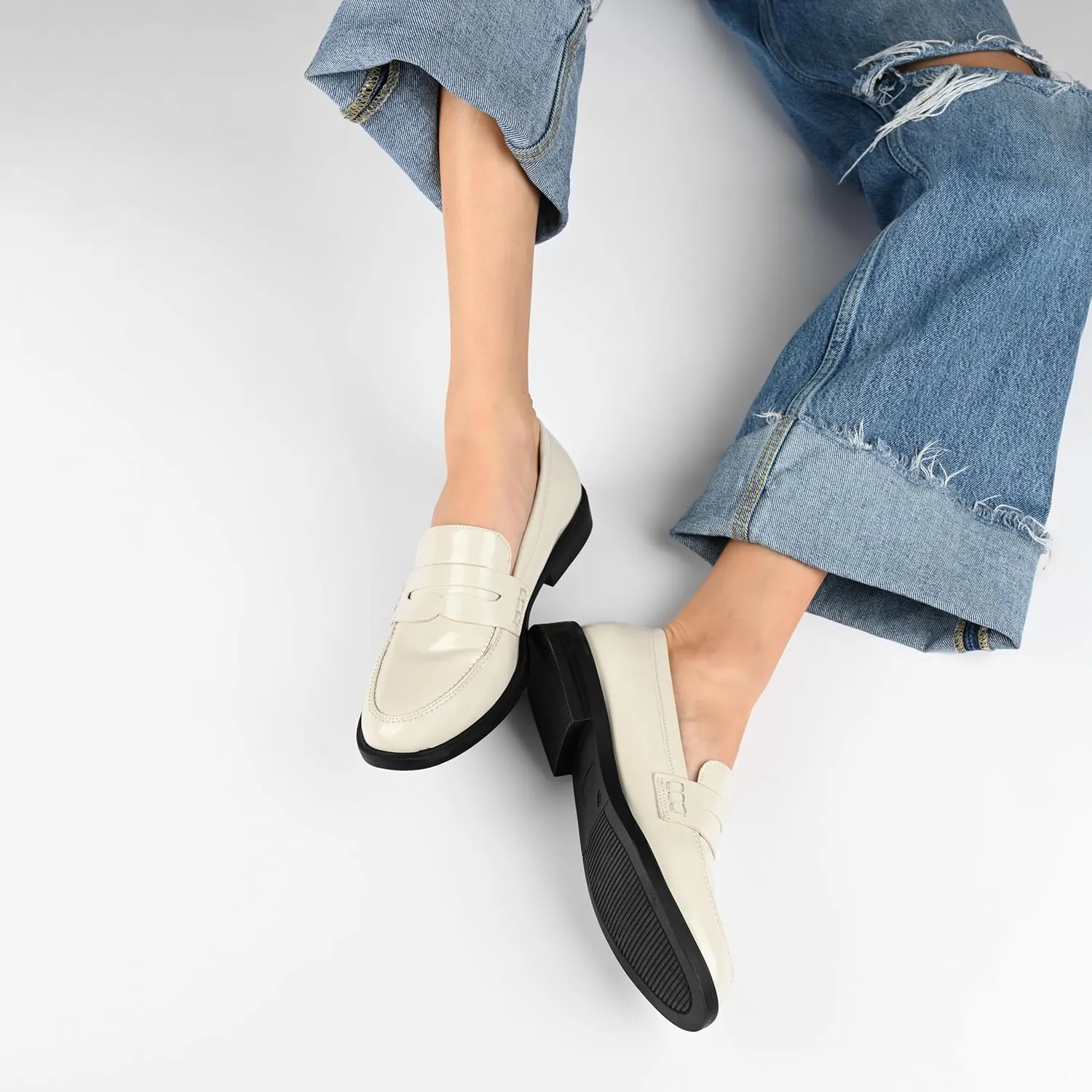 Journee Collection Womens Padded Insole Loafers