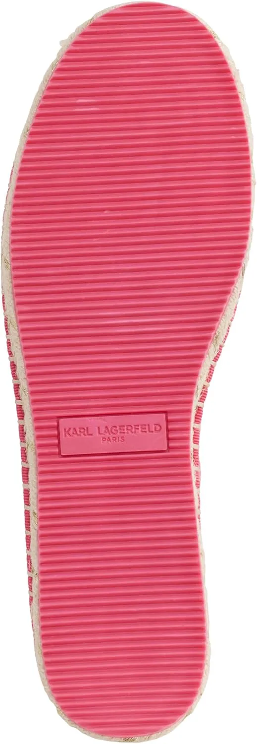 Karl Lagerfeld Paris Women's Cushioned Insole Everyday Michaela-Flat Espadrille Platform